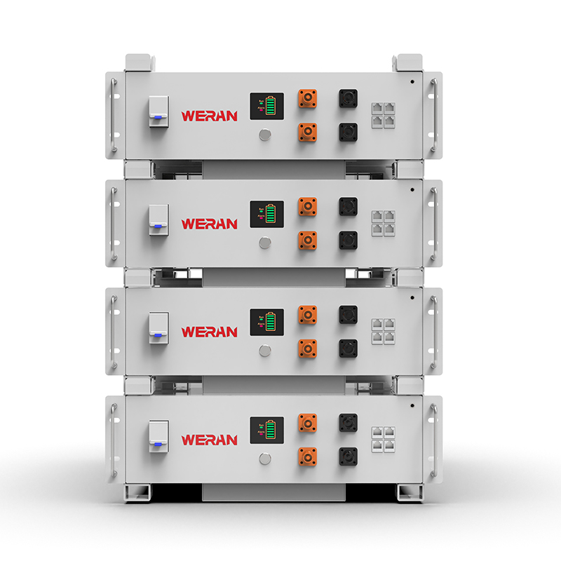 WERAN WRL-48100RW 51.2V 100Ah LiFePO4 แบตเตอรี่แร็ค (5.12kWh) – 8000 รอบ, CAN/RS485, ESS สำหรับบ้านแบบวางซ้อนได้