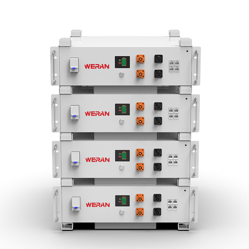 WERAN WRL-48100RW 51.2V 100Ah LiFePO4 แบตเตอรี่แร็ค (5.12kWh) – 8000 รอบ, CAN/RS485, ESS สำหรับบ้านแบบวางซ้อนได้