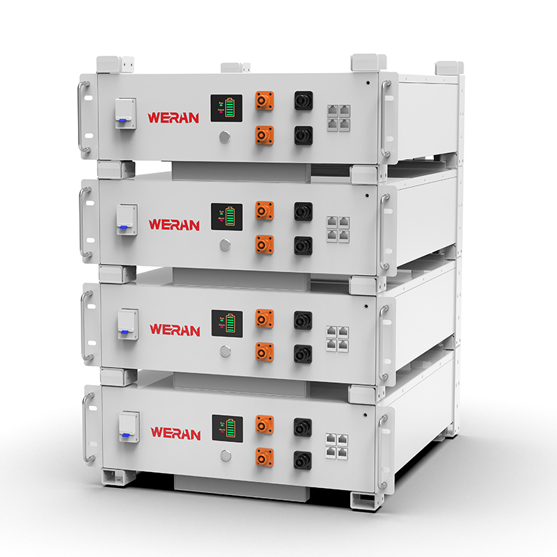 WERAN WRL-48100RW 51.2V 100Ah LiFePO4 แบตเตอรี่แร็ค (5.12kWh) – 8000 รอบ, CAN/RS485, ESS สำหรับบ้านแบบวางซ้อนได้