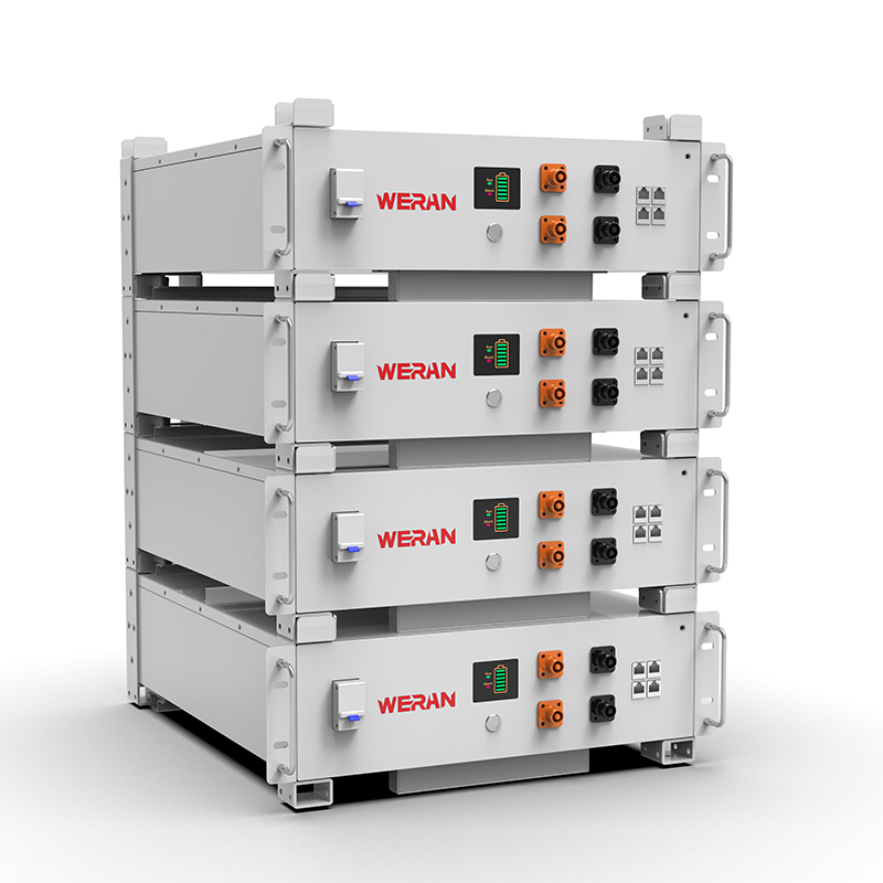 WERAN WRL-48100RW 51.2V 100Ah LiFePO4 แบตเตอรี่แร็ค (5.12kWh) – 8000 รอบ, CAN/RS485, ESS สำหรับบ้านแบบวางซ้อนได้