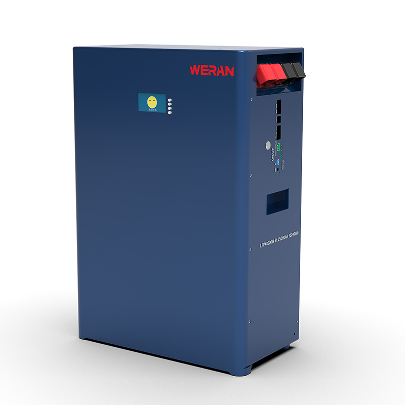 WERAN WRL-48100WB 51.2V 100Ah แบตเตอรี่ LiFePO4 ติดผนัง (5.12kWh) – IP65, 6000 รอบ, เก็บพลังงานแสงอาทิตย์ในบ้านกลางแจ้ง