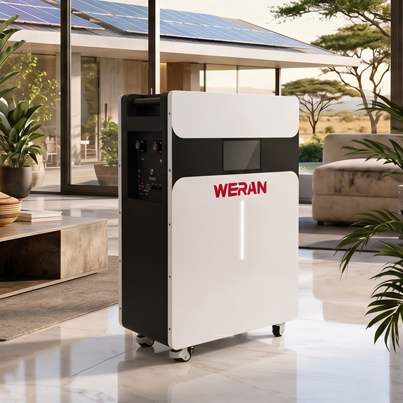 WERAN 51.2V 314Ah 16kWh ชุดแบตเตอรี่ LiFePO4 ชนิดลูกกลิ้งสำหรับการจัดเก็บพลังงานในบ้าน