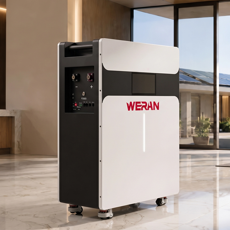 WERAN 51.2V 314Ah 16kWh ชุดแบตเตอรี่ LiFePO4 ชนิดลูกกลิ้งสำหรับการจัดเก็บพลังงานในบ้าน